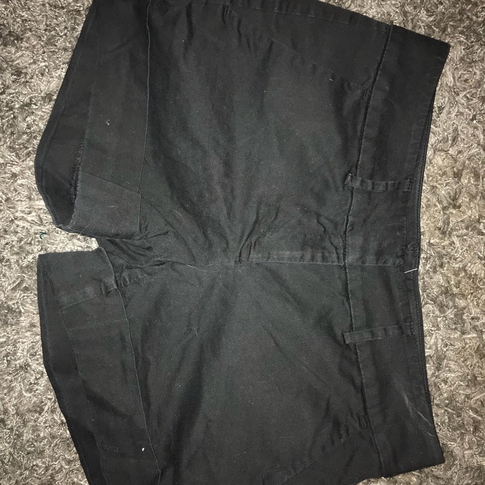 black shorts